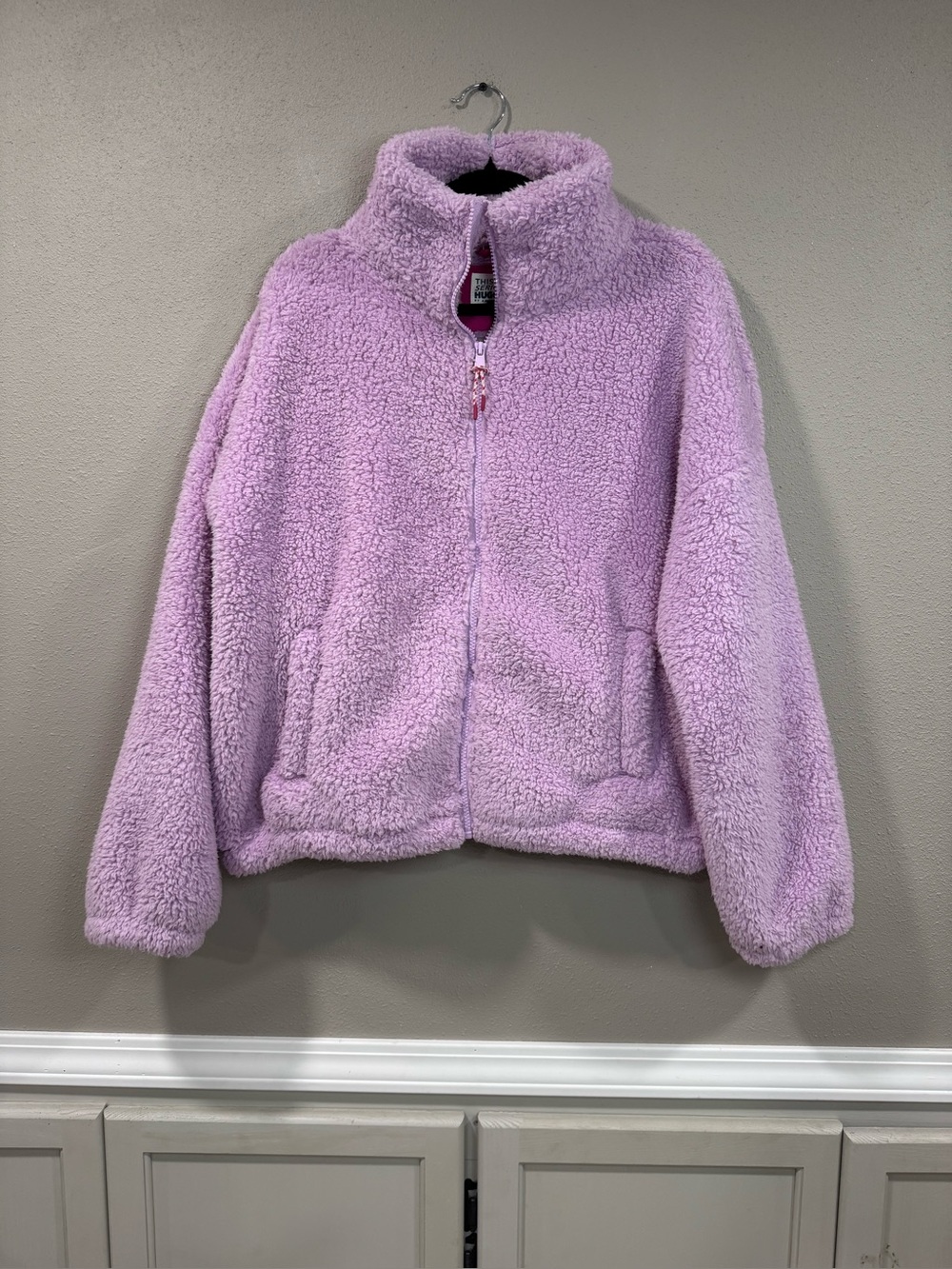 NWT AE Zip-Up Bear Hug Sherpa Sweatshirt - Picture 2 of 6